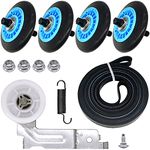 Dryer Repair Kit Replacement for Samsung Includes DC97-16782A Drum Roller, 6602-001655 Tension Belt, DC61-01215B Tension Spring and DC93-00634A Idler Pulley Replace AP5325135, PS4221885, PS4133825