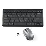 Verbatim Wireless Keyboard and Mouse Combo Compact Silent 2.4GHz Lag-Free Wireless Mouse and Keyboard Combo with USB Nano Receiver for Laptop, PC - Black