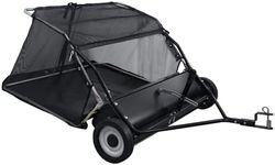 Tow Behind Lawn Sweeper,44 in Pull Behind Lawn Sweeper,25 cu.ft Large Capacity Leaf & Grass Collector,Heavy Duty Garden Sweepers with Adjustable Sweeping Height for Yard & Lawns & Farm,Leaf Sweeper