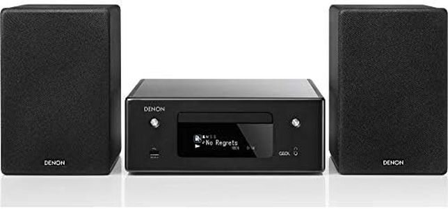 Denon CEOL-N10 Mini HiFi System with CD Player, Sound System for TV, Bluetooth, 2X Optical Input, Google Assistant/Siri/Alexa Compatible, Music Streaming, HEOS Multiroom - Black