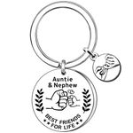 AMZQ Auntie Gifts Auntie Keyring from Nephew Auntie Birthday Gifts Keyring Christmas Mother's Day Gifts