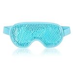 NEWGO Cold Eye Mask Cooling Eye Mask for Dry Eyes, Gel Eye Mask Eye Ice Pack Reusable Cold Eye Compress for Dark Circles, Migraines, Eye Surgery, Skin Care (Blue)