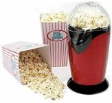 Mabron [𝟭𝟱 𝗬𝗘𝗔𝗥𝗦 𝗪𝗔𝗥𝗥𝗔𝗡𝗧𝗬] Hot Air Popcorn Machine and Home Use Electric Big Popcorn Machine Automatic Instant Popcorn Maker Design Electric Oil Free Maker with Measuring Cup Carnival