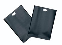 KitchenCraft TOASTABAG Pack of 2 Reusable Toaster Bags with Non Stick Coating, Plastic, Black, 20.5 x 14.5 cm