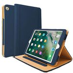 Danycase New iPad 2018/2017 9.7 inch Case 6th/5th Generation, PU-Leather Auto Sleep/Wake Cover Stand Folio Cover Case for iPad 9.7 inch 2018/2017, Also Fit iPad Air 2 (NavyBlue)