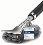 TNTOR Grill Brush, BBQ Cleaner Cleaning Brush with Stainless Steel Scraper, Bristles and Extra long Handle, BBQ Wire Brush for Charcoal Grill, Electric Grill, Gas Grill.