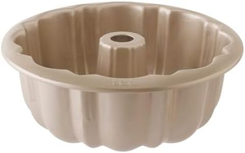 BergHOFF Balance Nonstick Fluted/Bundt/Tube Cake Pan 10.25" x 10.25" x 4", Lightweight Carbon Steel, Ferno-Green, Non-toxic Coating Bakeware, Quick Release, Oven Safe Up To 450°F