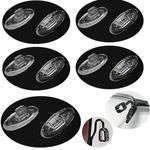 5 Pairs Push in Glasses Nose Pads,Eyeglasses Replacement Nose Piece,Oval Soft Silicone Nose Guards Anti-Slip Eye Pads(Clear,15mm)