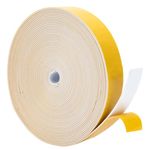 Yotache White Foam Strips Adhesive 1/16 Inch Thick x 1 Inch Wide, 1.5mm Close Cell Foam Rubber Weather Stripping Tape Seal for Doors Insulation, Total 33 Feet Long