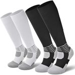 IRAMY Compressive Soccer Socks Kids Boys Ankle Compression Support Coolmax Wicking Anti-Slip Football Baseball Softball Socks Girls 2 Packs