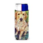 Caroline's Treasures Golden Retriever Patience Michelob Ultra Koozies for Slim cans 7428MUK, Fabric, Multicolor