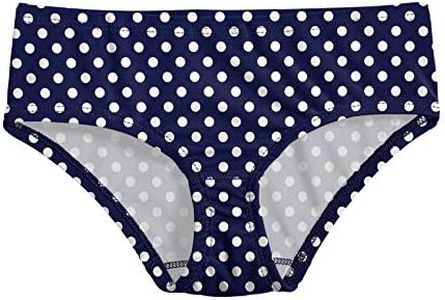 City Threads Girls Bathing Suit Bottom- UPF50 Rash Guard Super Soft Comfort Swimsuit-USA Made, Navy,white