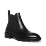 Steve Madden Women's Leopold Chelsea Boot, Black Leather, 9