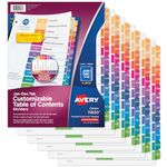 Avery Monthly Dividers for 3 Ring Binders, Customizable Table of Contents, Multicolor Tabs, 6 Sets (11830)