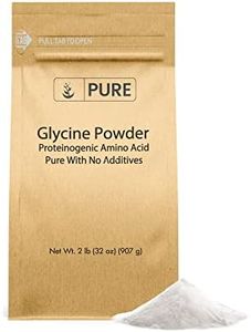 100% Pure Glycine Powder, 2 lb, 1000 mg Serving , Natural Amino Acid, No Fillers or Additives, Non-GMO, Gluten-Free, Lab Tested, Vegetarian, Made in USA, Eco-Friendly Packaging