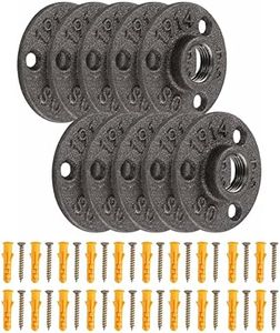 KOSHIFU 10 Pcs BSP Brida Roscada Montaje de Tubería Brida de Tubería de Hierro 1/2 '' con 3 Agujeros Soporte de Tubería Metálica Tubería de Fundición Maleable para Decoración Estilo Industrial Vintage