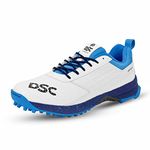 DSC Zooter Cricket Shoes | White/Navy | for Men and Boys | Lightweight | 7 UK, 8 US, 41 EU