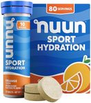 Nuun Sport Electrolyte Tablets - Dissolvable in Water, Orange, 5 Essential Electrolytes for Hydration, 1g Sugar Drink Mix, Vegan, Non-GMO, 8 Pack (80 Total Servings)