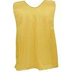 Champion Sports Solid Mesh Adult Practice Vest, Yellow (Pack of 12)