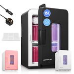 Mini Fridge 15L/21 Cans Mini Fridge for Bedrooms, Upgrade AC+12V DC Power Small Fridge for Bedroom, Car, Office, Travel | Max & ECO Mode, Thermoelectric Cooler and Warmer | for Skincare, Beauty, Drink