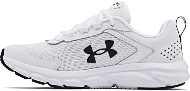 Under Armour Women's Charged Assert 9, White (101)/Black, 9 Wide