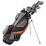 WILSON Golf 2019 Mens X31 Complete Graphite Shaft Package Set Stand Bag - RH Graphite Stand Bag Black/Grey/Orange