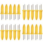 20Pcs Corn Cob Holders, Stainless Steel Corn on the Cob Skewers, Creative Corn Cob Forks for Party/Picnic/Camping/Food Festival