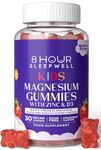 Kids Magnesium Gummies - Chewable, Sugar-Free Gummies for Growth, Bone Health, and Relaxation | 30 Vegan Gummies with Zinc, Vitamin D3, and 113mg Magnesium | Perfect Daily Supplement for Kids 3+