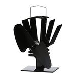 Ecofan Original Mini, 815CAXBX, Classic Styled, Heat Powered Wood Stove Fan, 85 CFM, Black 16.5cm Blade