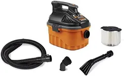 RIDGID Wet Dry Vacuums VAC4000 Powerful and Portable Vacuum Cleaner, Includes 4-Gallon, 5.0 Peak Horsepower Wet Dry Auto Vacuum Cleaner for Car, Dusting Brush, Car Nozzle, and Claw Nozzle