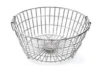 S.A, Enterprieses Stainless Steel Round Dish Drainer Basket for Kitchen/Dish Drying Stand/Plate Rack/Bartan Basket(Medium