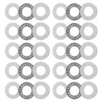 uxcell AXK1528 Thrust Needle Roller Bearings with Washers 15mm Bore 28mm OD 2mm Width 10pcs