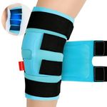 Comfytemp 24" XXXL Knee Ice Pack Wrap Around Entire Knee, Large Ice Pack for Knee Pain Relief, Reusable Hot Cold Gel Pack for Sports Injuries, Cold Compress for Knee Replacement Surgery, Swelling, ACL