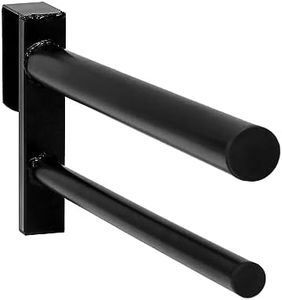 QWORK Removable Double Saddle Rack,Black - PVC Coated - One Size