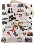 LEVLO Winchester Brothers Tote Bag Dean & Sam & John Fans Gift IDJITS Dean & Sam Shoulder Bag For TV Show Fans, Idjits Tote Bag, Medium, Tote Bag