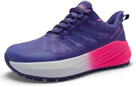 Women's Orthopedic Wide Comfortable Hiking Shoes: Arch Support Plantar Fasciitis Heel Spurs Othotic, Breathable Lightweight Outdoor Versatile Off-Road Running Shoes Purple Size 8.5
