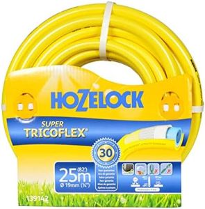 HOZELOCK - Tuyau Premium Super Tricoflex Ultimate Ø 19mm (3/4") 25 M : Tuyau d'Arrosage Ultra Léger, Robuste et Indéformable, Technologies "TNT Non Torsion" et "Soft&Flex", 40% PVC Recyclé [139142]