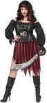 California Costumes Women's Size Queen of The High Seas Plus Costume, Black, Red, XX-Large