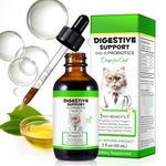 Cat Constipation Relief Drops - 100% Natural Probiotic Liquid Supplement for Cats & Kittens, Helps with Digestive Health, Soft Stool & Regular Bowel Movements - Easy to Administer, 60ml Fast-Acting Fo