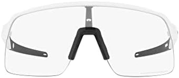 Oakley Men's and Women's OO9463 Sutro Lite Rectangular Sunglasses,Matte White/Clear to Black Photochromic,39mm