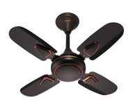 Oreole Galaxy 600mm Ultra High Speed Ceiling Fan | 4 Blades (24Inch)| Anti Dust 810 RPM | Double Ball Bearing Fan suitable for Kitchen, Veranda, Balcony, Small Room | 2 Year Warranty-Smoke Brown