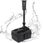 Anbull Pond Filter Fountain Pump, 660GPH 110V/50W Submersible Water Pump for Outdoor Ponds, All-in-One Pond Filter System with 5W UV-C Lamp for Clearing Pond Garden Fish Tank Aquarium