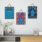 Artvibes Decorative Religious Art Wooden Wall Hanging Decoration Items for Home | Bedroom | Mdf Designer Artwork for Living Room | Ideal Gift | Stylish Modern Decor Item for Hall (WH_9604N) (Set of 3)