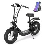 Hiboy Electric Scooter for Adults w/Seat & Rear Basket, 810W Motor, 25MPH, 34mi Range, 16" All-Terrain Tires (Snow/Mud), Dual Disc Brakes, UL2272-3-in-1 Commuter/Shopping/Off-Road E-Scooter