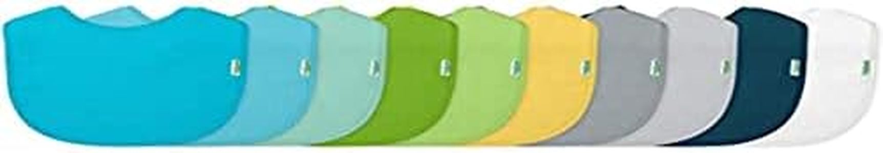 green sprouts Stay-Dry Baby Bibs (10 Pack) Waterproof Protection, Adjustable Hook-&-Loop Closure, Machine Washable