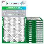 AFB Silver MERV 8 14x30x1 Pleated AC Furnace Air Filter. Pack of 12 Filters. 100% produced in the USA.