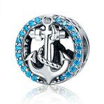 Anchor Charm 925 Sterling Silver Sailing Charm Boating Charm Anniversary Charm for Pandora Charm Bracelet (E)