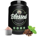 Blessed Vegan Protein Powder - Plant Based Protein Powder Meal Replacement Protein Shake, 23g of Pea Protein Powder, Dairy Free, Gluten Free, No Sugar Added, 30 Servings (Choc Peppermint)