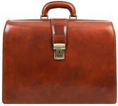 Time Resistance Leather Lawyer Briefcase for Men Italian Attache Doctor Bag