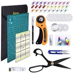 medoga 104Pcs Rotary Cutters, Rotary Cutter Set with Cutting Mat Patchwork Ruler Carving Knife Rotary Cutter Kit for Sewing and Quilting